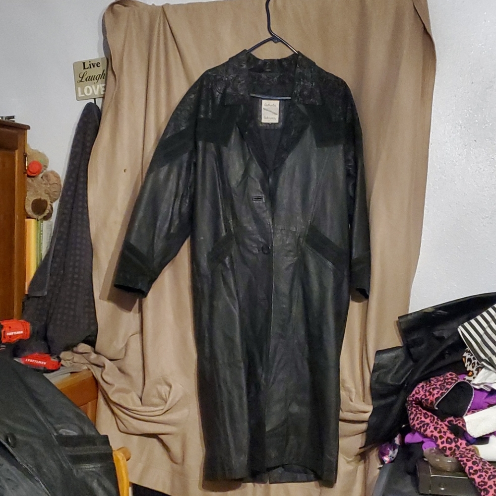 Women's Long Leather Jacket